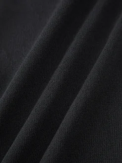 COMMENSE V-Neck Monochrome Long Dress* Black Dresses|Sweater Dresses