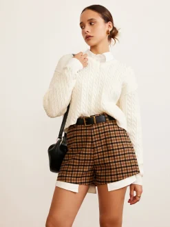COMMENSE V-Neck Plain Cable Sweater* Sweater Tops|Sweaters & Cardigans