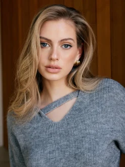 COMMENSE V-Neck Plain Pullover Sweater* Sweater Tops|Sweaters & Cardigans