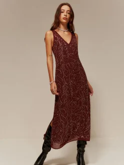 COMMENSE V-Neck Rhinestone Split Tank Dress* Cocktail & Party Dresses|Summer Dresses