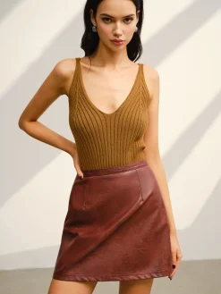 COMMENSE V-Neck Ribbed Sweater Co-ords* Sweater Tops|Sweaters & Cardigans