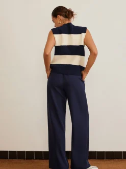 COMMENSE V-Neck Striped Sweater Vest* Sweater Vests|Sweaters & Cardigans