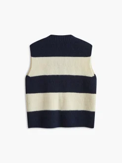 COMMENSE V-Neck Striped Sweater Vest* Sweater Vests|Sweaters & Cardigans