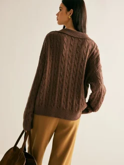 COMMENSE V-Neck Twist Lapel Sweater* Sweater Tops|Sweaters & Cardigans