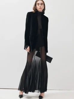 COMMENSE V-Neck Velvet Button Blazer* Outerwear|Blazers