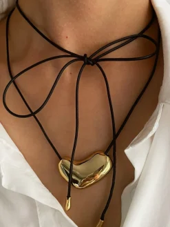 COMMENSE V-Shape Heart Rope Necklace* Necklaces|Accessories