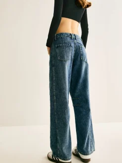 COMMENSE Washed Denim Scimitar Jeans* Jeans|Pants