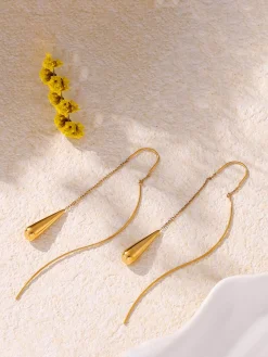 COMMENSE Water Drop Tassel Earrings* Earrings|Accessories