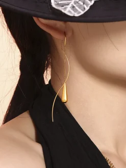 COMMENSE Water Drop Tassel Earrings* Earrings|Accessories