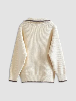 COMMENSE Weekend Loaf Zip Collared Cardigan* Cardigans|Sweaters & Cardigans