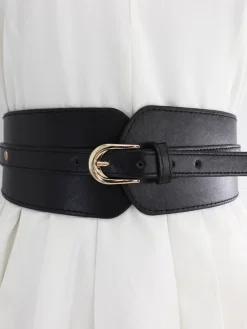 COMMENSE Wide Gold Buckle Belt* Belts & Chain|Accessories