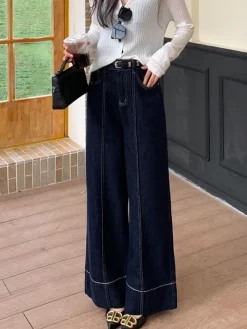 COMMENSE Wide Leg Denim Jeans* Wide Leg|Pants