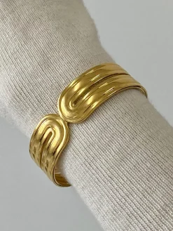 COMMENSE Wide Tunnel Open Bracelet* Rings & Bracelets|Accessories