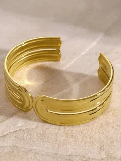 COMMENSE Wide Tunnel Open Bracelet* Rings & Bracelets|Accessories