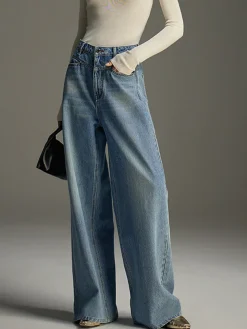 COMMENSE Wide-Leg Denim Jeans* Jeans|Pants