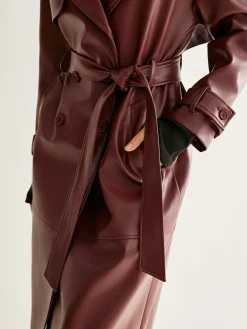 COMMENSE Windproof PU Leather Long Jacket* Outerwear|Jackets