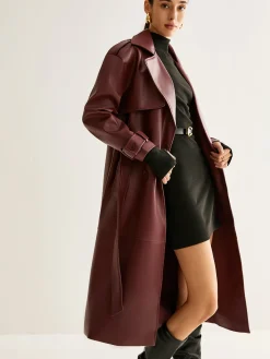 COMMENSE Windproof PU Leather Long Jacket* Outerwear|Jackets