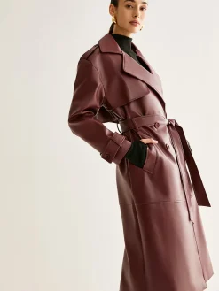 COMMENSE Windproof PU Leather Long Jacket* Outerwear|Jackets