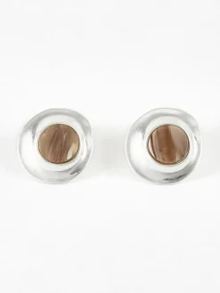 COMMENSE Wood Grain Stud Earrings* Earrings|Accessories