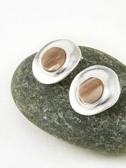 COMMENSE Wood Grain Stud Earrings* Earrings|Accessories