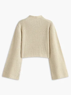 COMMENSE Wool-Blend Bell Sleeve Crop Shift Sweater* Sweater Tops|Sweaters & Cardigans