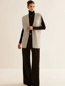COMMENSE Wool-Blend Breasted Sweater Vest* Sweater Vests|Sweaters & Cardigans