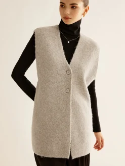 COMMENSE Wool-Blend Breasted Sweater Vest* Sweater Vests|Sweaters & Cardigans