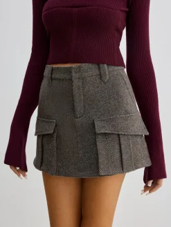 COMMENSE Wool-Blend Cargo Pockets Skirt* Skirts|Bottoms