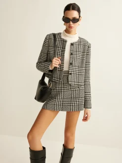 COMMENSE Wool-Blend Checked Blazer* Outerwear|Blazers