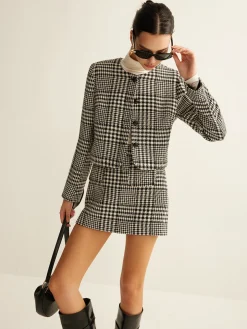 COMMENSE Wool-Blend Checked Blazer* Outerwear|Blazers