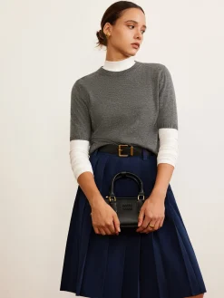 COMMENSE Wool-Blend Crew Neck Knit Top* Sweater Tops|Sweaters & Cardigans
