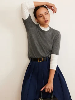 COMMENSE Wool-Blend Crew Neck Knit Top* Sweater Tops|Sweaters & Cardigans