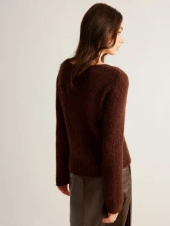COMMENSE Wool-Blend Cutout Metal-Link Cardigan* Cardigans|Sweaters & Cardigans