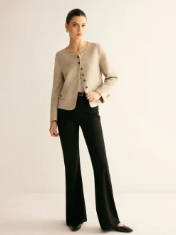 COMMENSE Wool-Blend Elegant Button Blazer* Outerwear|Blazers