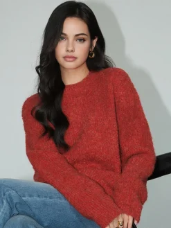 COMMENSE Wool-Blend Elegant Ribbed Sweater* Sweater Tops|Sweaters & Cardigans