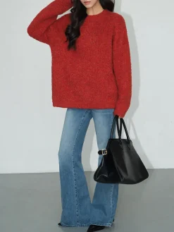 COMMENSE Wool-Blend Elegant Ribbed Sweater* Sweater Tops|Sweaters & Cardigans