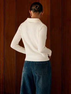 COMMENSE Wool-Blend Lapel Knit Cardigan* Cardigans|Sweaters & Cardigans