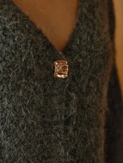 COMMENSE Wool-Blend Metal Button Knit Outerwear* Sweater Tops|Outerwear