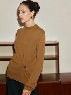 COMMENSE Wool-Blend Metal Knotted Sweater* Sweater Tops|Sweaters & Cardigans