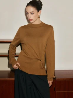 COMMENSE Wool-Blend Metal Knotted Sweater* Sweater Tops|Sweaters & Cardigans