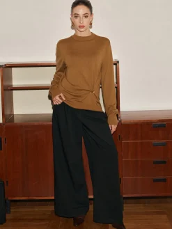 COMMENSE Wool-Blend Metal Knotted Sweater* Sweater Tops|Sweaters & Cardigans