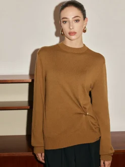 COMMENSE Wool-Blend Metal Knotted Sweater* Sweater Tops|Sweaters & Cardigans