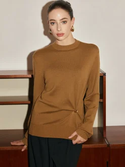COMMENSE Wool-Blend Metal Knotted Sweater* Sweater Tops|Sweaters & Cardigans