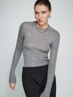 COMMENSE Wool-Blend Minimalist Skinny Knit Top* Sweater Tops|Sweaters & Cardigans