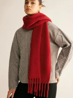 COMMENSE Wool-Blend Minimalist Tassel Scarf* Accessories