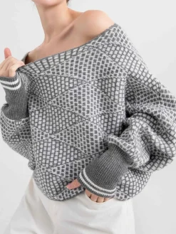 COMMENSE Wool-Blend Off Shoulder Sweater* Sweater Tops|Sweaters & Cardigans
