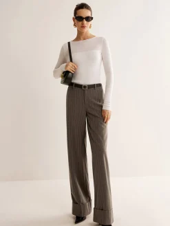 COMMENSE Wool-Blend Panel Slim Sweater* Sweater Tops|Sweaters & Cardigans