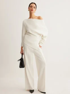 COMMENSE Wool-Blend Piping Pants* Pants|Knitwear