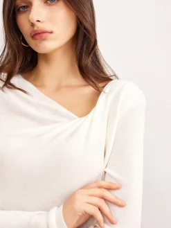 COMMENSE Wool-Blend Pleated Knit Top* Sweater Tops|Sweaters & Cardigans