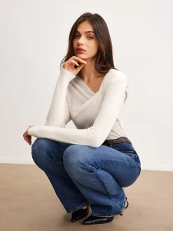 COMMENSE Wool-Blend Pleated Knit Top* Sweater Tops|Sweaters & Cardigans